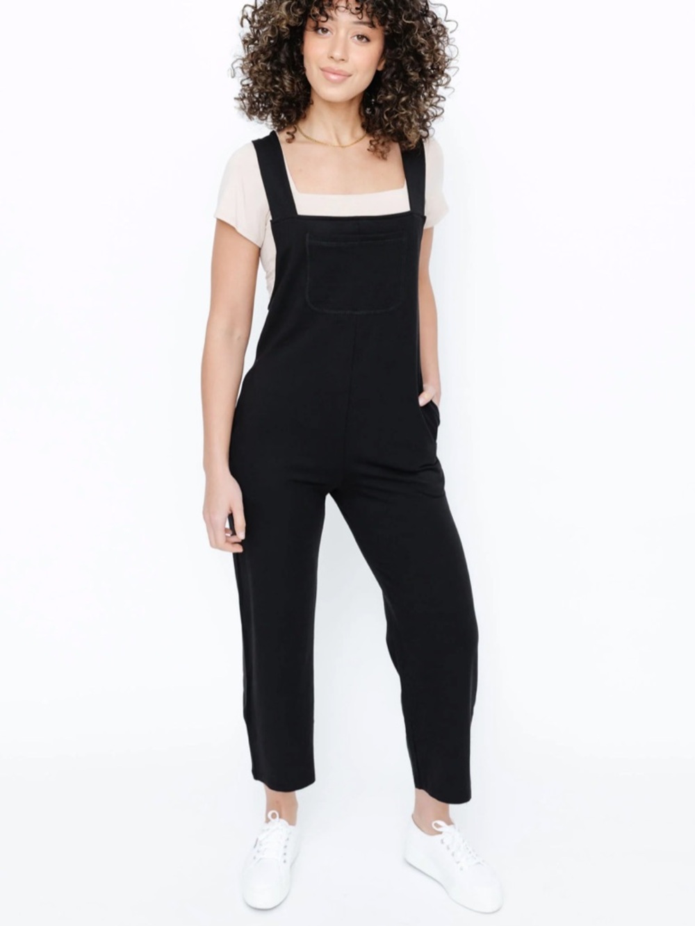 Smash + Tess Black Square-Neck Jumpsuit